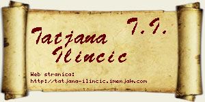 Tatjana Ilinčić vizit kartica